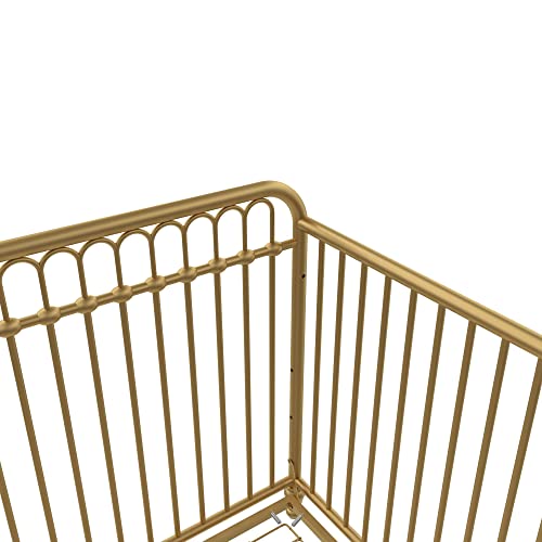 Little Seeds Raven 3-in-1 Convertible Metal Crib, JMPA Certified, Gold