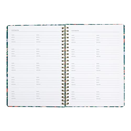 Letts Spring Valley Weekly/Monthly Planner, 12 Months, January to December, 2024, Wiro Binding, A5 Size, 8.25" x 5.875", Multilingual, Green (C082376-24)