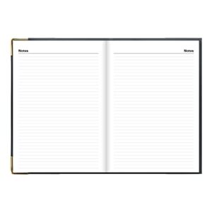 Letts of London Classic Weekly Planner, 12 Months, January to December, 2024, Appointments, Gold Corners, A5 Size, 8.25" x 5.875", Black (C32XBK-24)