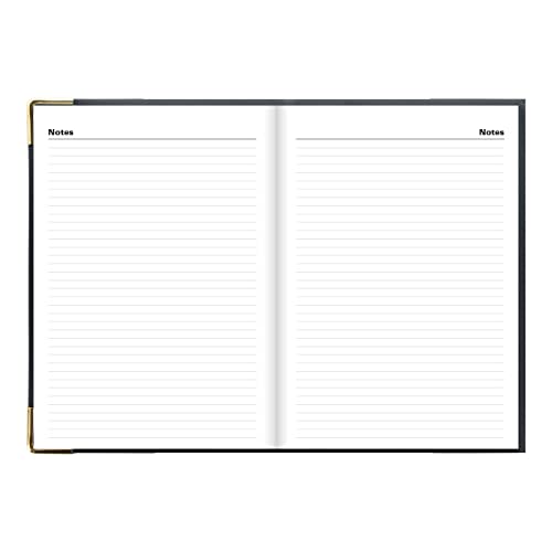 Letts of London Classic Weekly Planner, 12 Months, January to December, 2024, Appointments, Gold Corners, A5 Size, 8.25" x 5.875", Black (C32XBK-24)