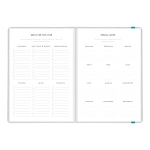 Letts of London Raw Weekly/Monthly Planner, 12 Months, January to December, 2024, Sewn Binding, A5 Size, 8.25" x 5.875", Multilingual, Grey (C082307-24)