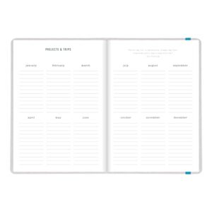 Letts of London Raw Weekly/Monthly Planner, 12 Months, January to December, 2024, Sewn Binding, A5 Size, 8.25" x 5.875", Multilingual, Grey (C082307-24)