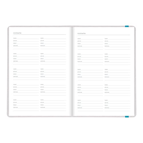 Letts of London Raw Weekly/Monthly Planner, 12 Months, January to December, 2024, Sewn Binding, A5 Size, 8.25" x 5.875", Multilingual, Grey (C082307-24)