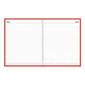 Letts of London Standard Daily Planner, 12 Months, January to December, 2024, Day-Per-Page, Quarto Size, 10.25" x 8.25", Burgundy (C10YBY-24)