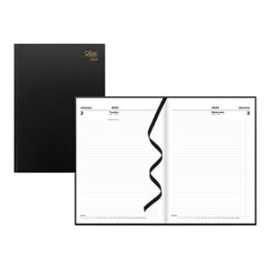 letts of london standard daily planner, 12 months, january to december, 2024, day-per-page, a4 size, 11.75" x 8.25", black (c10zbk-24)