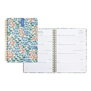 letts spring valley weekly/monthly planner, 12 months, january to december, 2024, wiro binding, a5 size, 8.25" x 5.875", multilingual, mint (c082377-24)