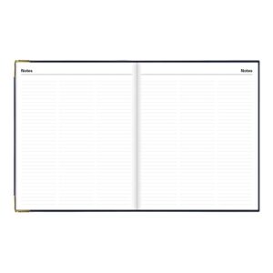 Letts of London Classic Weekly Planner, 12 Months, January to December, 2024, Appointments, Gold Corners, Quarto Size, 10.25" x 8.25", Blue (C32YBE-24)