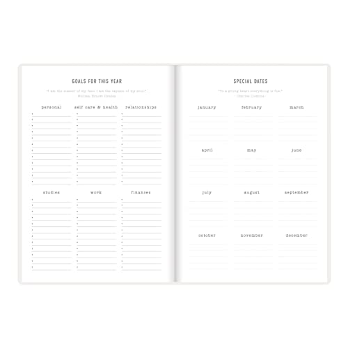 Letts of London Inspire Weekly/Monthly Planner, 12 Months, January to December, 2024, A5 Size, 8.25" x 5.875", Multilingual, White (C082019-24)