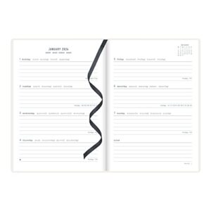 Letts of London Inspire Weekly/Monthly Planner, 12 Months, January to December, 2024, A5 Size, 8.25" x 5.875", Multilingual, White (C082019-24)