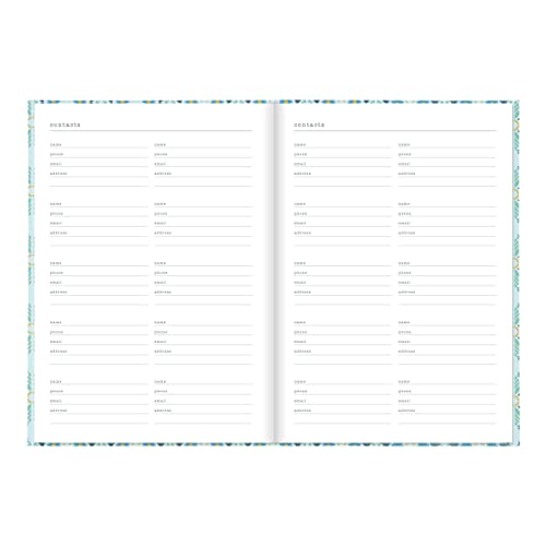 Letts Morocco Weekly/Monthly Planner, 12 Months, January to December, 2024, Sewn Binding, A5 Size, 8.25" x 5.875", Multilingual, Sky (C082391-24)