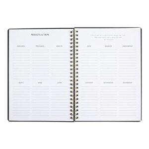 Letts Celebrate Weekly/Monthly Planner, 12 Months, January to December, 2024, Gold Twin-Wire Binding, A5 Size, 8.25" x 5.875", Multilingual, Grey (C082184-24)