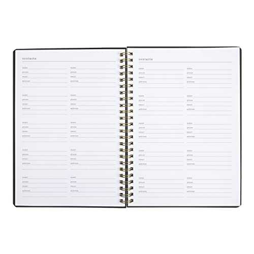 Letts Celebrate Weekly/Monthly Planner, 12 Months, January to December, 2024, Gold Twin-Wire Binding, A5 Size, 8.25" x 5.875", Multilingual, Grey (C082184-24)