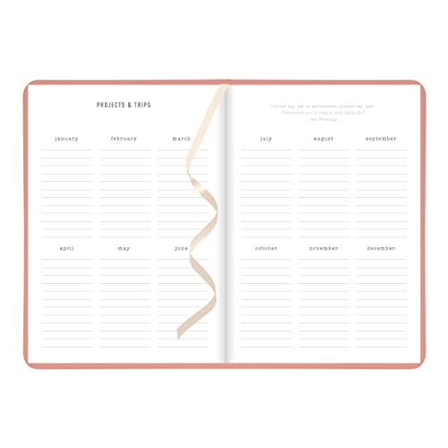 Letts Conscious Weekly/Monthly Planner, 12 Months, January to December, 2024, Sewn Binding, A5 Size, 8.25" x 5.875", Multilingual, Clay (C082397-24)