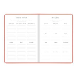 Letts Conscious Weekly/Monthly Planner, 12 Months, January to December, 2024, Sewn Binding, A5 Size, 8.25" x 5.875", Multilingual, Clay (C082397-24)