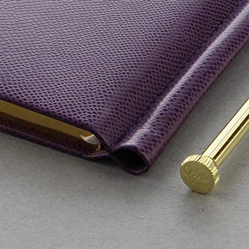 Letts of London Legacy Heritage Weekly/Monthly Planner, 12 Months, January to December, 2024, Slimline Pen, 6" x 3.375", Purple (C081930-24)