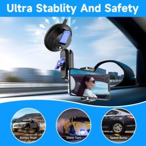 MARTVSEN Car Photography Phone Mount Stabilizer, Universal 360° Rotation Anti-Shake Metal Car Phone Holder for Video Recording & Navigation Live Streaming, Suction Cup Car Phone Holder for iPhone