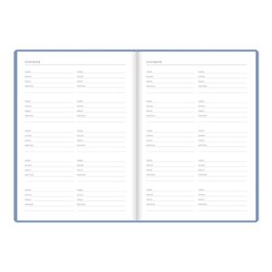 Letts of London Inspire Weekly/Monthly Planner, 12 Months, January to December, 2024, A5 Size, 8.25" x 5.875", Multilingual, Blue (C082020-24)