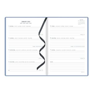 Letts of London Inspire Weekly/Monthly Planner, 12 Months, January to December, 2024, A5 Size, 8.25" x 5.875", Multilingual, Blue (C082020-24)