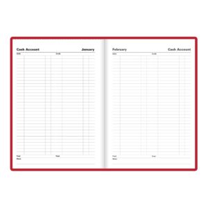 Letts of London Standard Daily Planner, 12 Months, January to December, 2024, Day-Per-Page, A5 Size, 8.25" x 5.875", Burgundy (C10XBY-24)