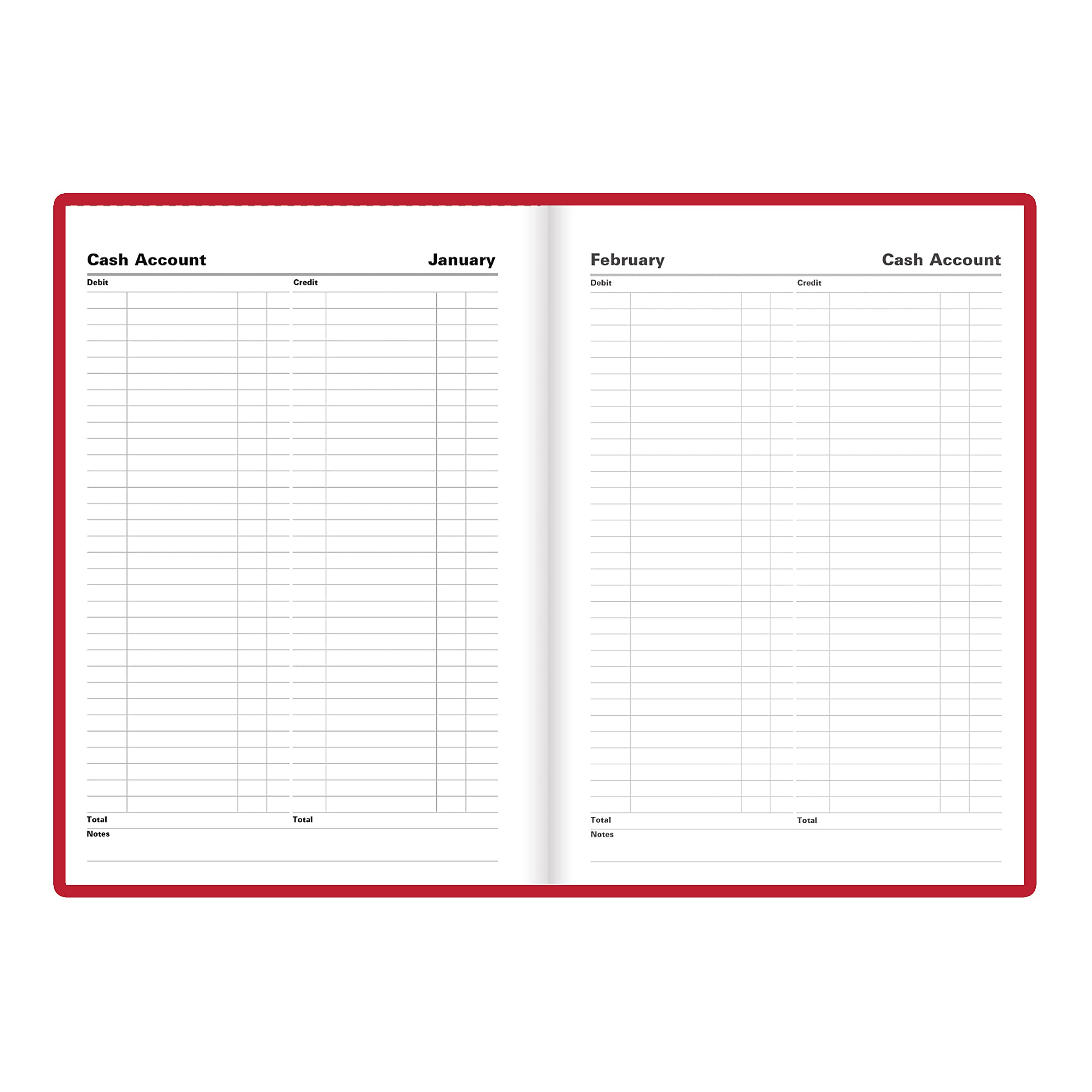 Letts of London Standard Daily Planner, 12 Months, January to December, 2024, Day-Per-Page, A5 Size, 8.25" x 5.875", Burgundy (C10XBY-24)