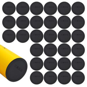 qinlectri 30pcs rubber bottoms for sublimation tumblers, 58mm protective anti-slip silicone bottom with adhesive for skinny tumblers, wine tumblers, mason jars, black