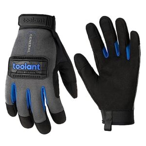 toolant work gloves men - thor series - mechanic gloves touch screen, utility grip working gloves for multi-purpose use, x-large