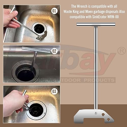 Garbage Disposer Unjamming Wrench/WRN-00 Garbage Disposal Wrench Tool - designed to dislodge jams or clutter from above the sink