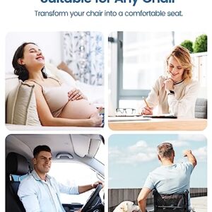 Multifunction Seat Cushion with Removable Insert for Long Sitting, Ergonomic Office Chair Cushion for Hemorrhoid, Sciatica, Tailbone Pain Relief, Non-Slip Memory Foam Butt Pillow for Office, Home, Car