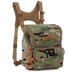 tuxapo binocular harness chest pack with rangefinder pouch bino case for hunting hiking shooting