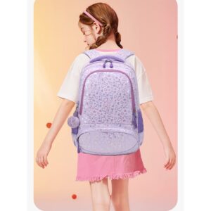 Meisohua Backpack Set for Girls School Backpack for Kids Preschool Kindergarten Elementary School Bookbag with Lunch Bag 3 in 1 Set Water Resistant Furry Backpack