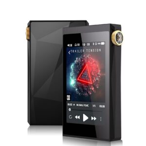phinistec s7 hifi mp3 player with bluetooth, lossless dsd256 digital audio player, high resoultion portable music player with metal body & glass back, dual dac, supports up to 512gb