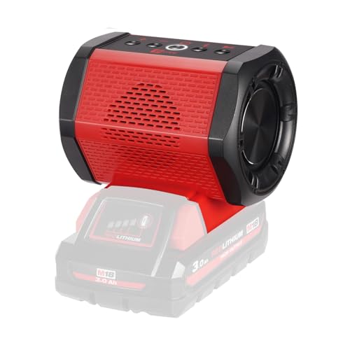 ohyes Bluetooth Speaker Compatible with Milwaukee M18 Battery Packs for Jobsite Camping & Parties (Battery not Included)