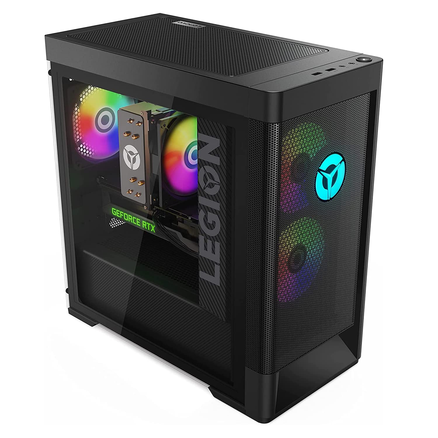 Lenovo Legion Tower 5i Gaming Desktop, Intel Core i7-11700F, GeForce RTX 3070, 64GB RAM, 2TB SSD + 8TB HDD, RJ-45, Display Port, HDMI, Wired Keyboard & Mouse, Wi-Fi 6, Windows 11 Pro, Black