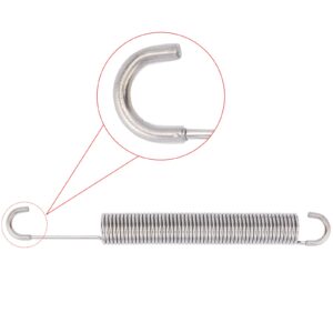 GNPADR 7 inch Stainless Steel Replacement Recliner Sofa Chair Mechanism Tension Spring - Long Neck Hook Style