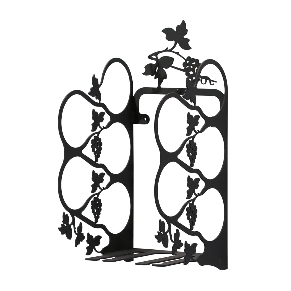 Village Wrought Iron Wall Mount Grapevine Wine Rack Medium