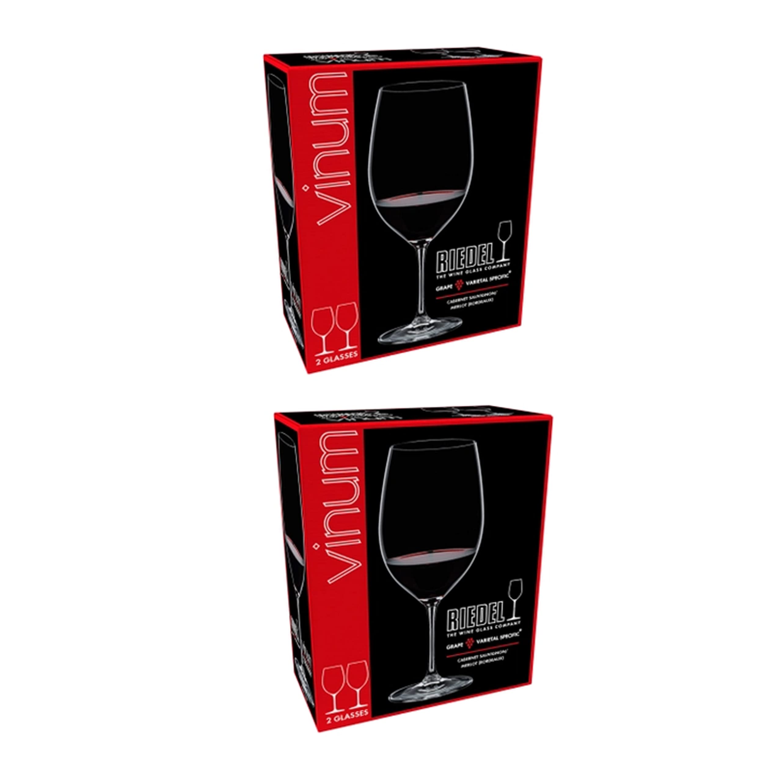 Riedel 4-Piece Vinum Cabernet Sauvignon/Merlot Wine Glass Set, 22 Oz