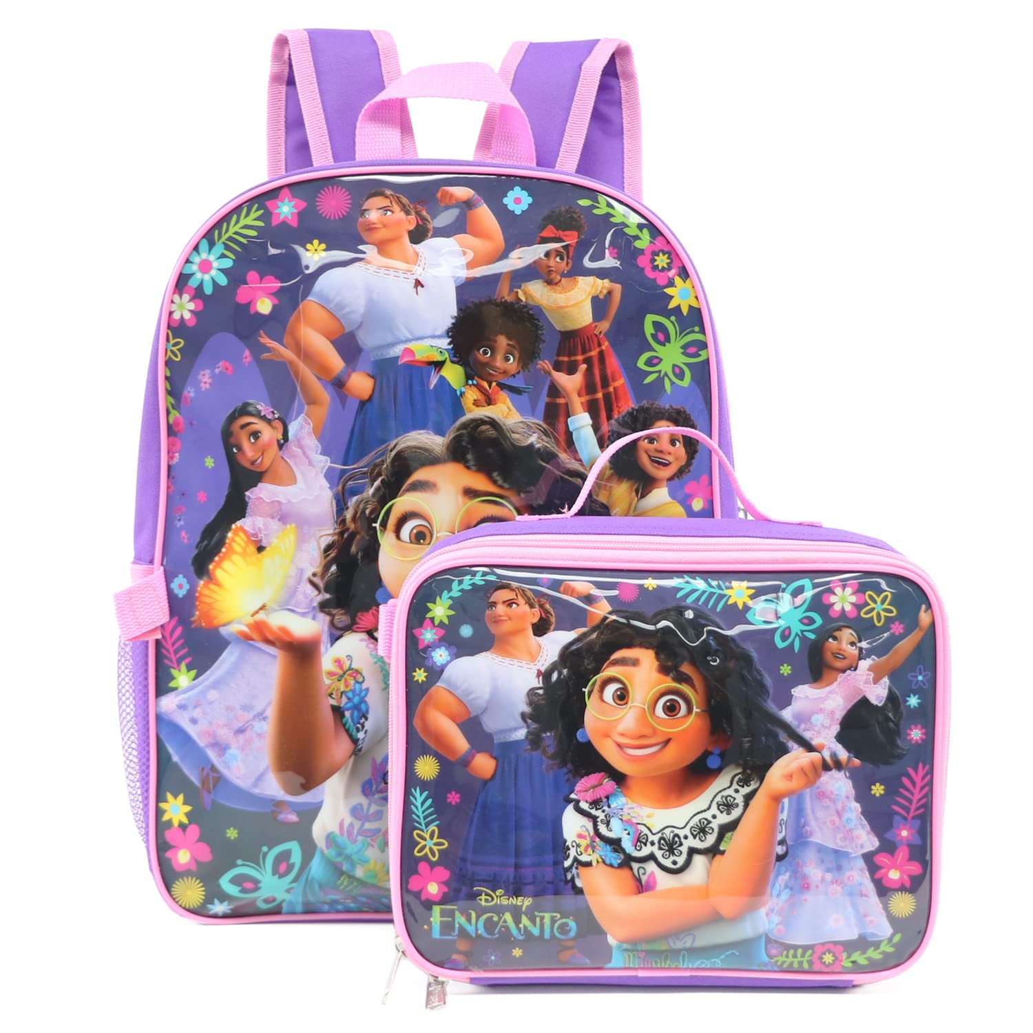 Ruz Encanto 16' Full Size Mirabel Backpack Lunchbox Set Bookbag School Set