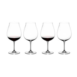 riedel 4-piece vinum new world pinot noir wine glass set, 27 oz