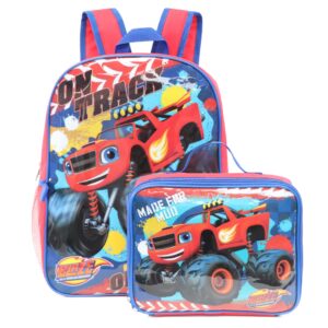 ruz blaze and the monster machines 16'' full size truck backpack lunchbox set bookbag school set
