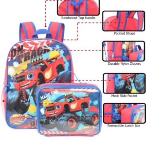 Ruz Blaze and the Monster Machines 16'' Full Size Truck Backpack Lunchbox Set Bookbag School Set