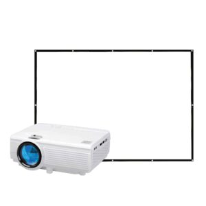 rca 480p lcd home theater projector with bonus 100" fold up projector screen rpj166-combo (renewed)
