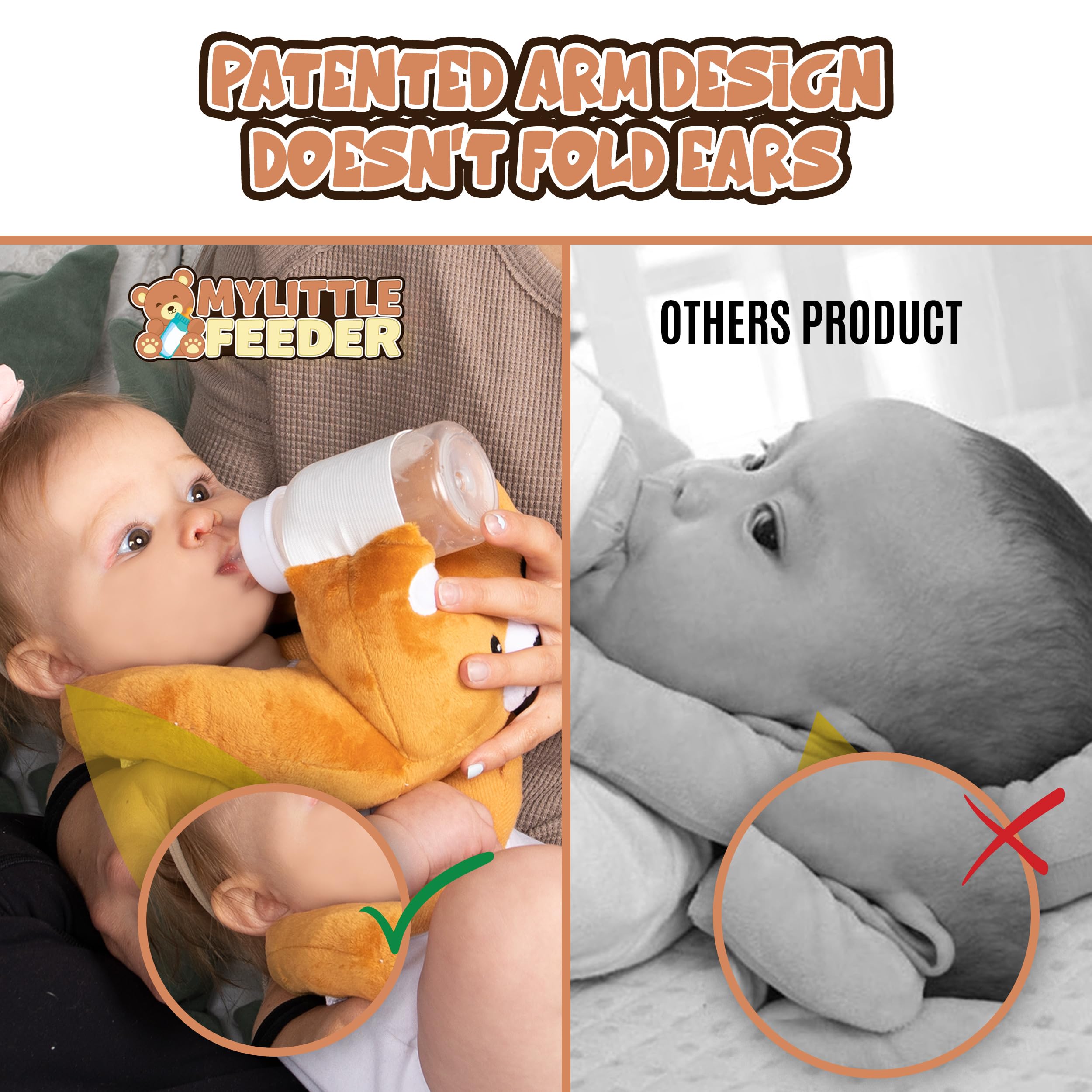 New Baby Bottle Holder, Adjustable Nursing Pillow Support, Newborn Essentials, Infant Bottle Feeding, Baby Essentials, Hands Free Bottle Holder for Baby, Bottle Propper for Baby (Shiba)