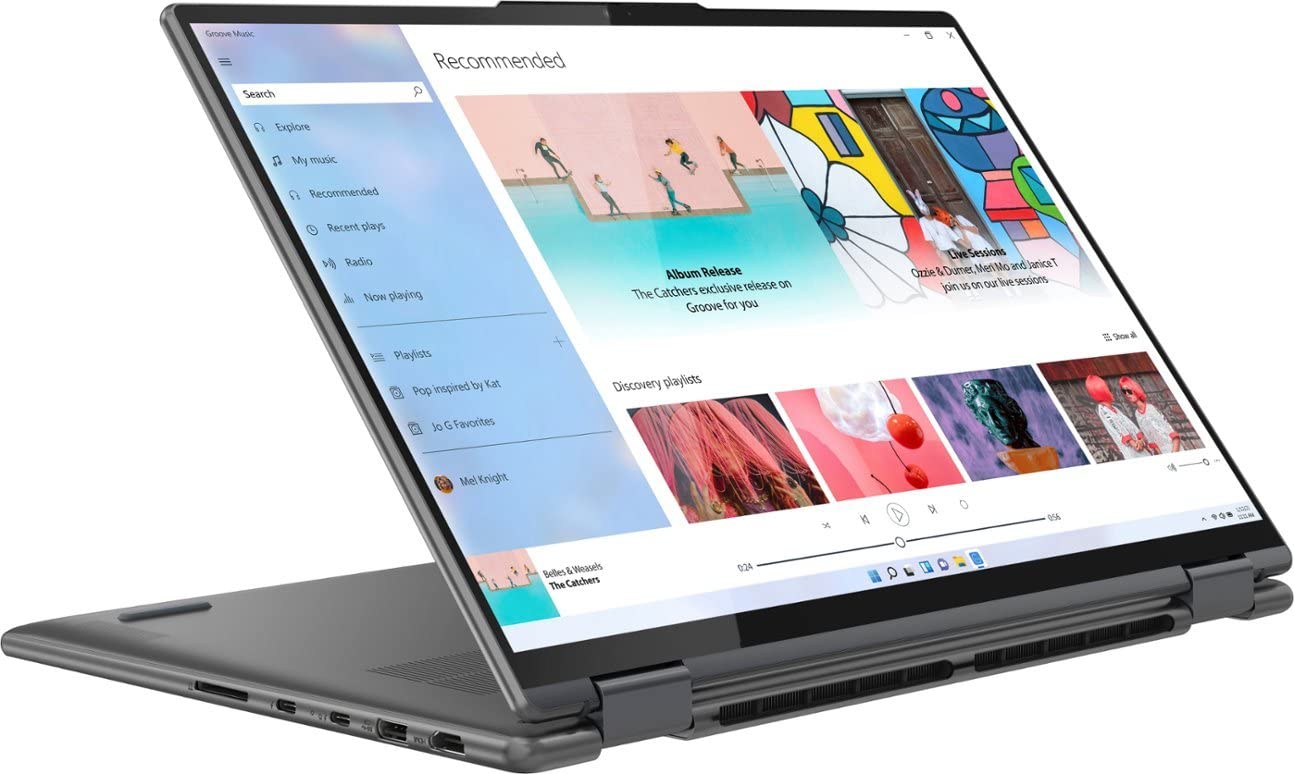 Lenovo 2022 Yoga 7i 16" 2.5K Touchscreen 2-in-1 Laptop, Intel Core i5-1240P, 8GB Memory, 2TB SSD, Iris Xe Graphics, Fingerprint, Backlit KB, Win11, Storm Grey, W/GaLiMu