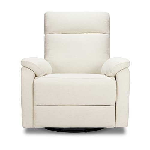 DaVinci Suzy Swivel Recliner in Vanilla, GREENGUARD Gold & CertiPUR-US® Certified