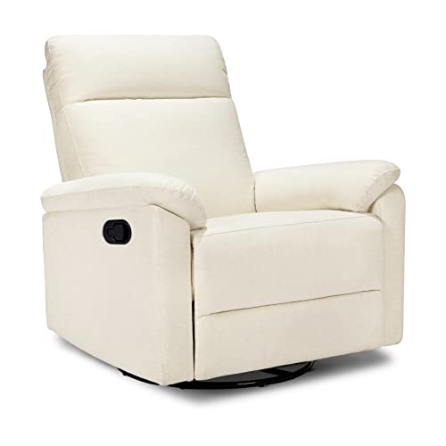 DaVinci Suzy Swivel Recliner in Vanilla, GREENGUARD Gold & CertiPUR-US® Certified