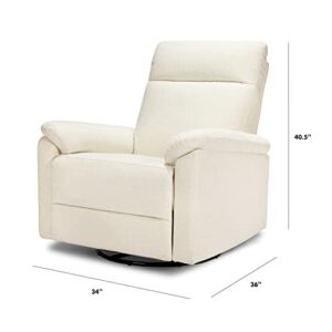 DaVinci Suzy Swivel Recliner in Vanilla, GREENGUARD Gold & CertiPUR-US® Certified