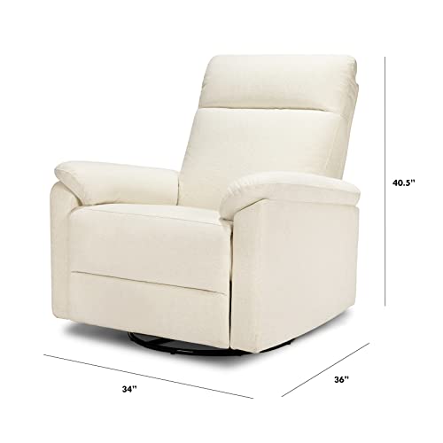 DaVinci Suzy Swivel Recliner in Vanilla, GREENGUARD Gold & CertiPUR-US® Certified