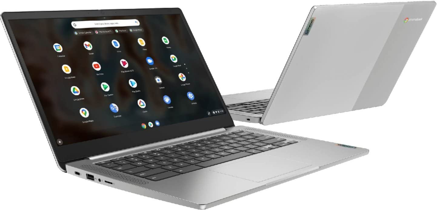 Lenovo 2023 Newest Chromebook Laptop Business Student, 14" FHD Touchscreen, Octa-Core MediaTek MT8183 (Upto 2GHz), 4GB RAM, 64GB eMMC, 802.11ac WiFi, Webcam, 10 Hours Battery, Chrome OS+MarxsolCables