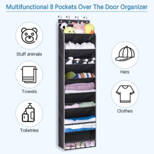 KEETDY Over the Door Shoe Rack for Door Fit 20 Pairs Sneakers Large Hanging Shoe Organizer for Closet Door Storage Boots, Black