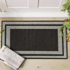 Artoid Mode Black Washable Non-Slip Kitchen Rugs Doormat, Absorbent Rubber Backing Halloween Kitchen Mats Front of Sink Kitchen Mats for Floor Home Decor 17x29 Inch